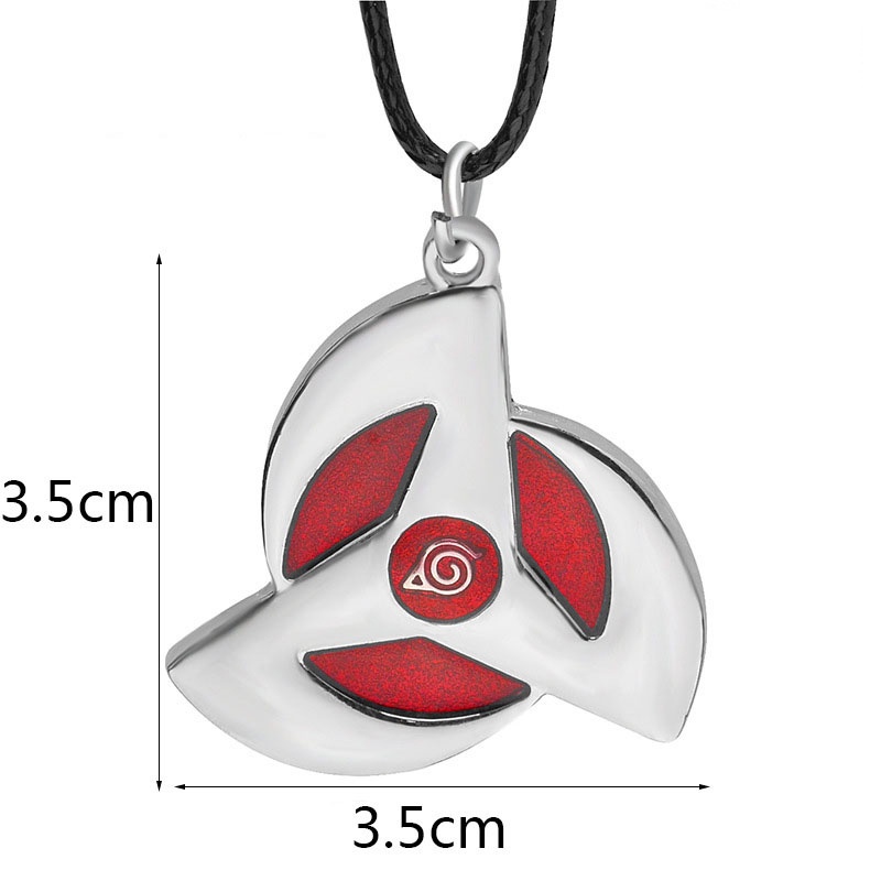 Vòng cổ Mặt Kim Loại Họa Tiết Anime Naruto Akatsuki Shuriken Itachi Kakashi