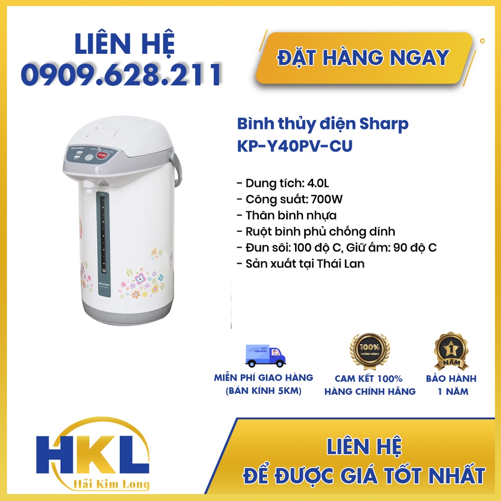Bình thủy điện Sharp KP-Y40PV-CU
