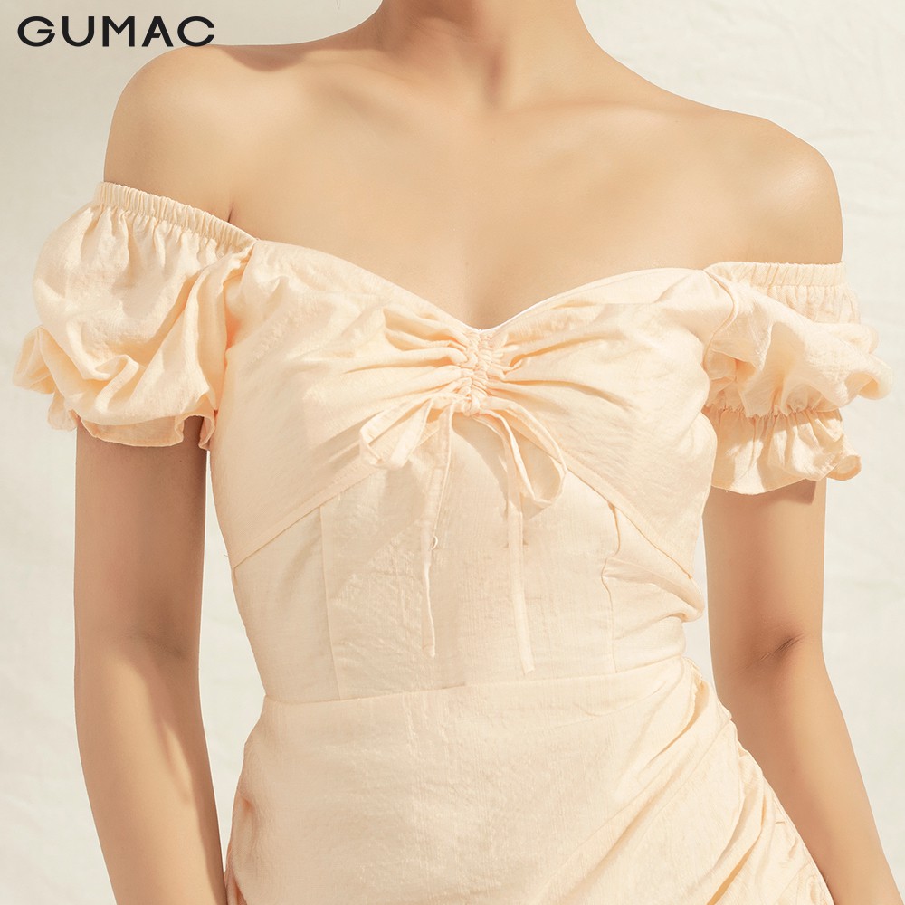 Đầm ôm nữ nhún sườn bèo DA1124 GUMAC | BigBuy360 - bigbuy360.vn
