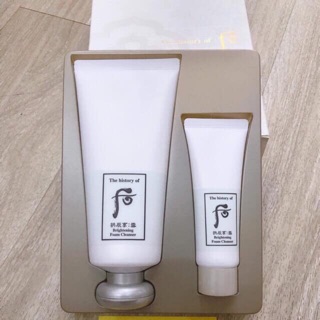 Sét sửa rửa mặt whoo Trắng :brightening cleansing foam