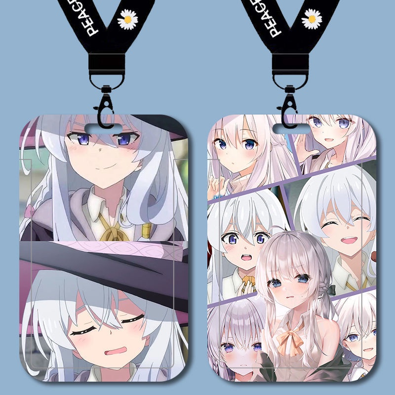 Wandering Witch: The Journey of Elaina Card Sleeve Personality Ilyina Another World Student Meal Card Cool Bus Card Cute Crossover Witch Protective Case collection magic name tag anime new cartoon