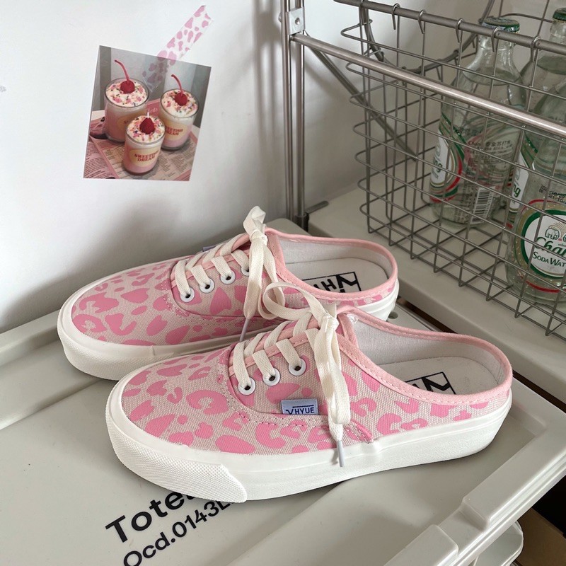 Giày đạp gót hoạ tiết da vằn beo Ulzzang | Hàng order chất lượng cao