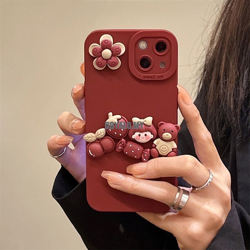 Ốp Điện Thoại Mềm In Hình Gấu/Bé Gái Cho Realme 8i 9i 9 Pro Plus C35 C31 7 5 6 Pro