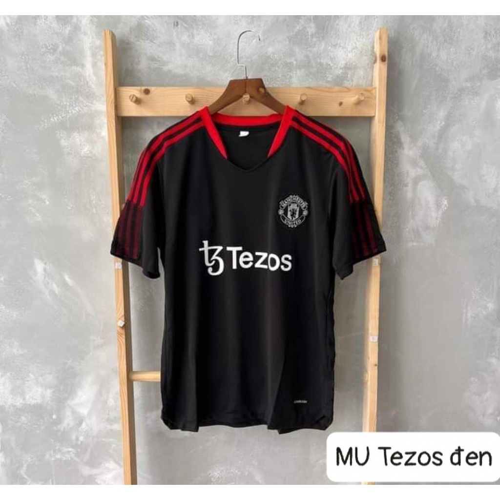 Bộ quần áo bóng đá CLB mu tezos đen hàng đẹp năm 2022