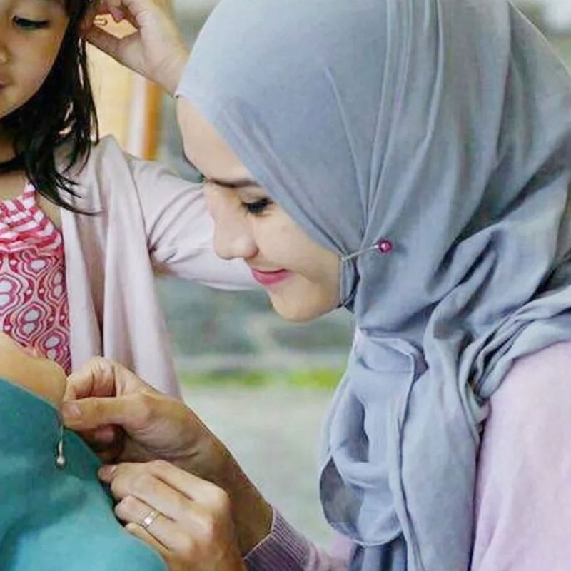 Set 5 Khăn Trùm Đầu Kiểu Chữ U Màu Sắc Lấp Lánh Cho Phụ Nữ Hồi Giáo