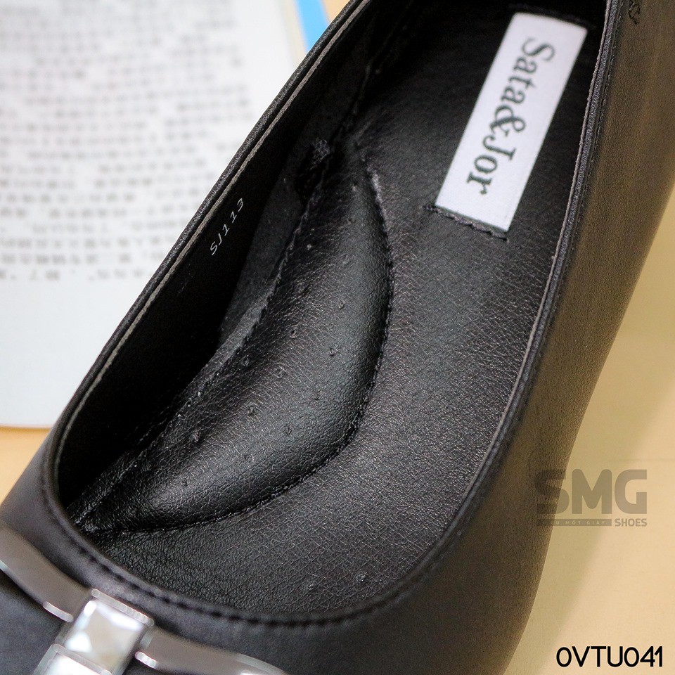 Giày Mũi Nhọn 3cm Sata&Jor - Giày Công Sở Gắn Nơ Đá Sang chảnh - Giày Nữ Da Thật - Hình Thật, SMG Shoes