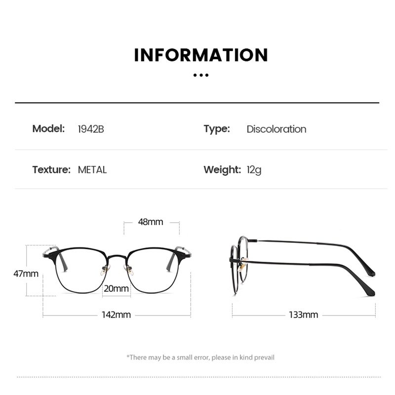 Mắt Kính Chống Bức Xạ Bằng Kim Loại Chống Ánh Sáng Xanh Dành Cho Nam Nữ