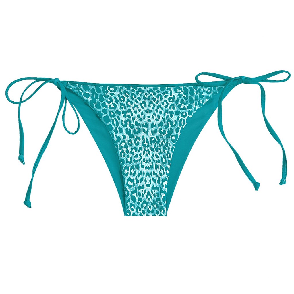 Quần bơi lẻ BOLD BIKINI 2in1 họa tiết da báo xanh mặc được cả hai mặt