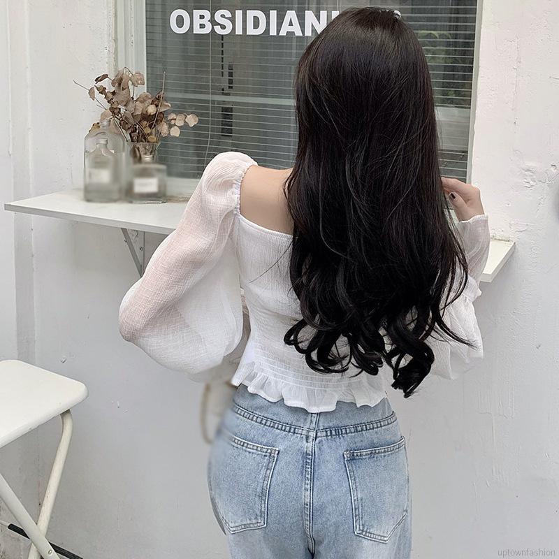 Áo Voan Trễ Vai Màu Sắc Thanh Lịch Cho Nữ
