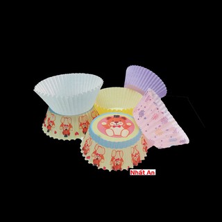 Cúp giấy/Chén giấy cupcake/ muffin 100 cái (Màu ngẫu nhiên)