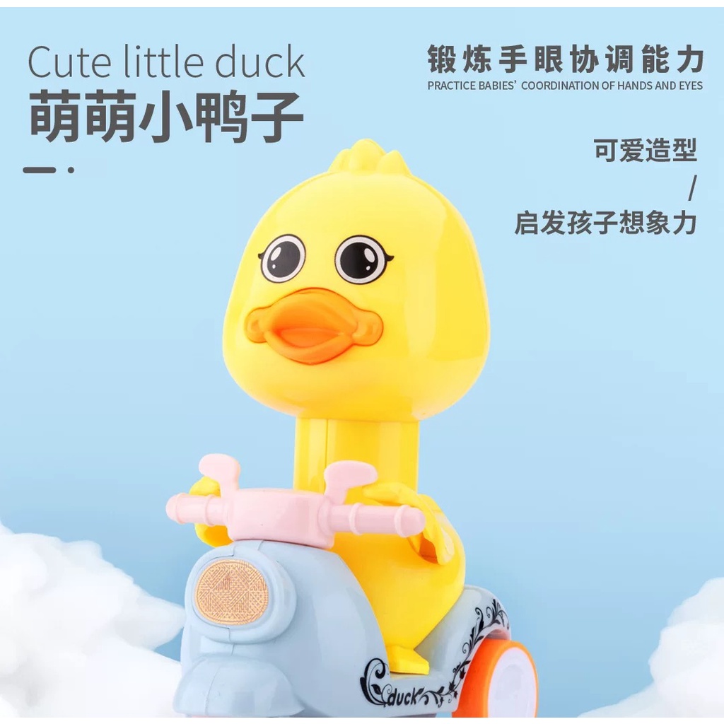 (Chạy siêu nhanh) Đồ Chơi Vịt Vàng Chạy Xe Máy - Nhấn Là Chạy Siêu Dễ Thương Cho Bé