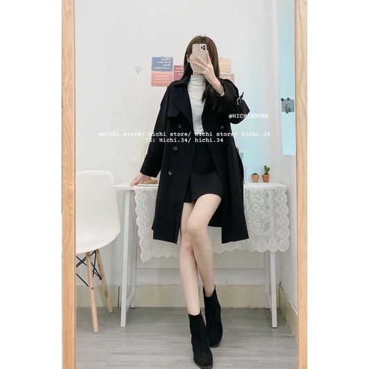 áo mangto dài đến gối ẢNH THẬT VIDEO hichi | BigBuy360 - bigbuy360.vn