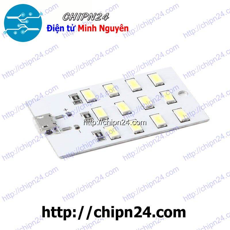 [1 pcs] Mạch 12 led siêu sáng USB 5V