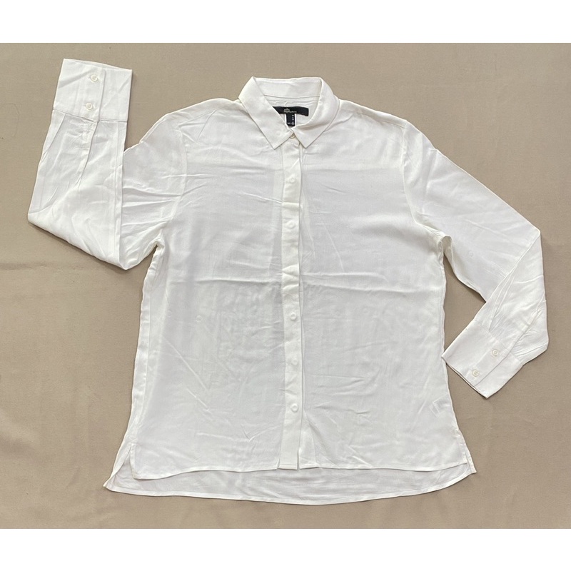 (SM141A) Áo sơ mi vải tôn màu trắng Nino.maxx (Size XL) - Thanh lý vnxk