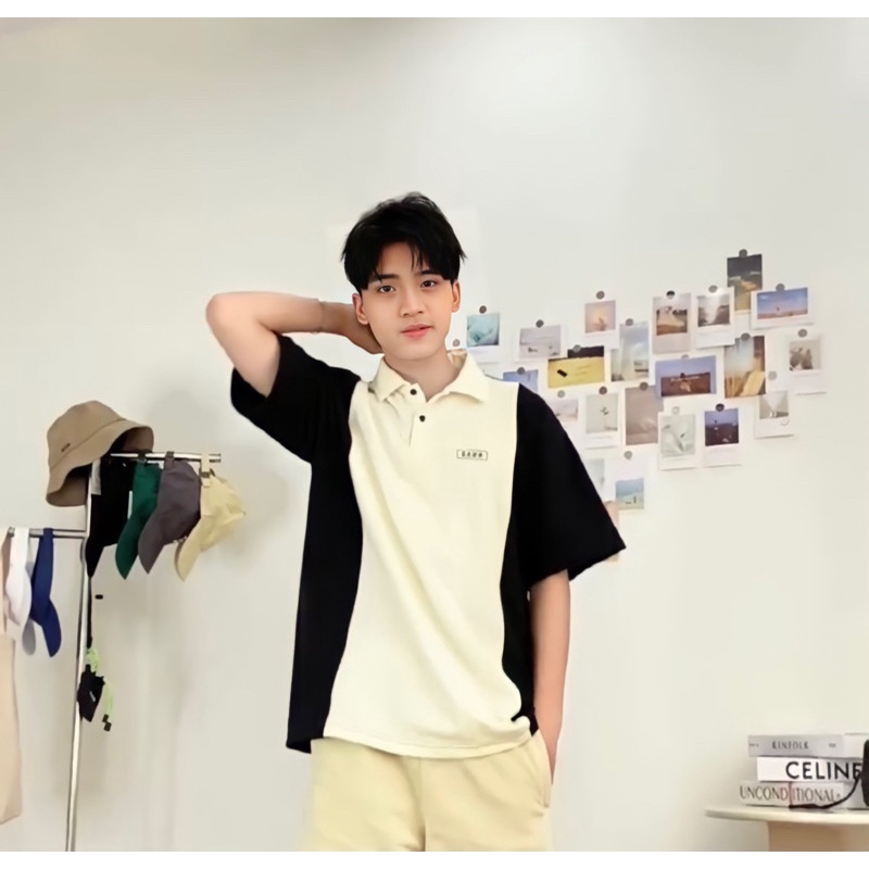 Áo Polo KANG Áo polo form rộng kẻ sọc sang trọng dành cho nam nữ Striped Polo Shirt