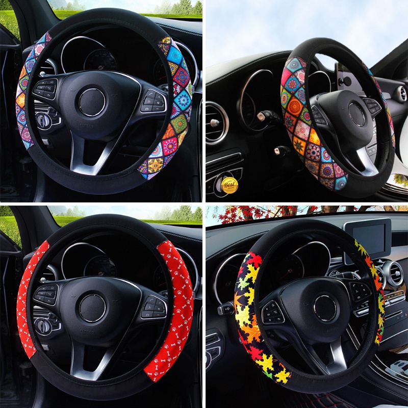 Vỏ Bọc Vô Lăng Xe Hơi Không Cần Lắp Đặt Hình Lá Phong