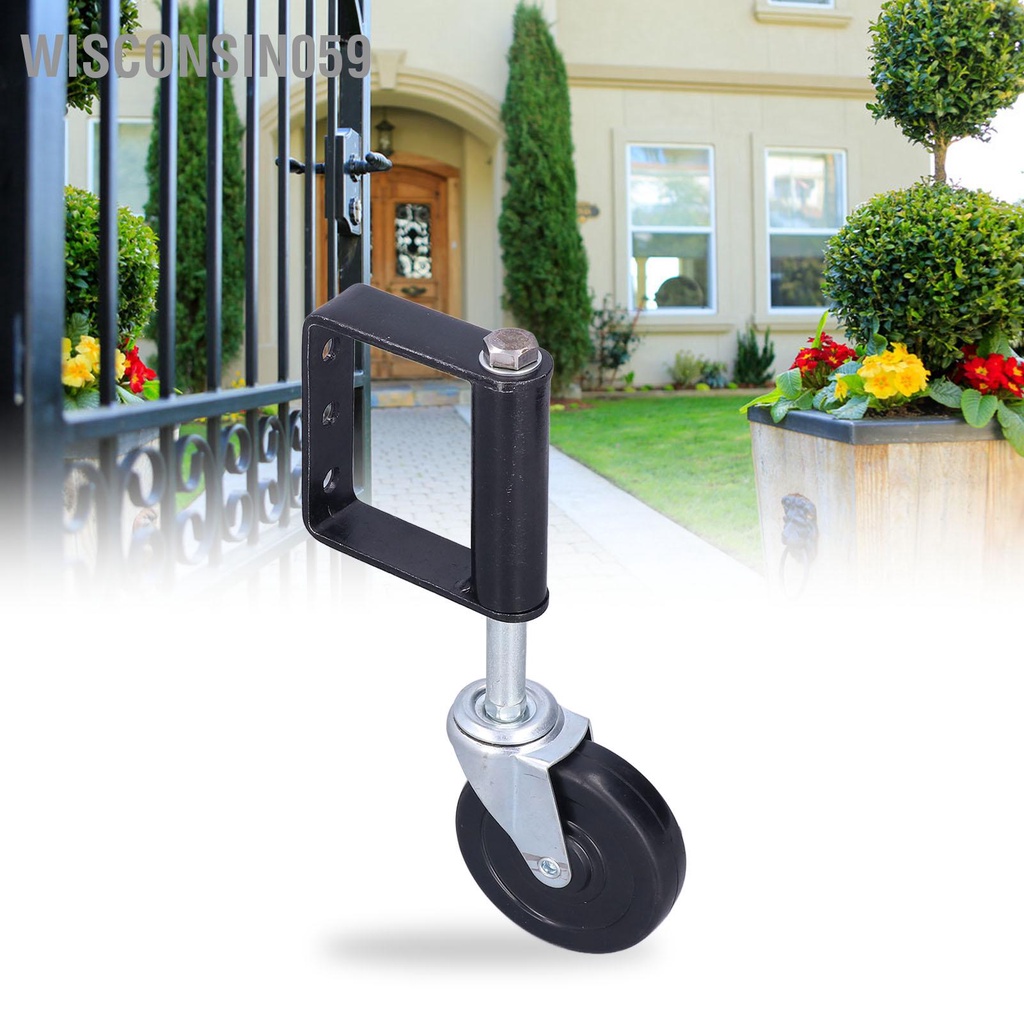 Wisconsin059 Lò xo có tải bánh xe Cổng Caster 4in 3 lỗ Phụ kiện cửa hạng nặng cho nhà máy