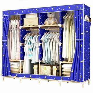 Tủ vải khung gỗ 4 buồng 1m70