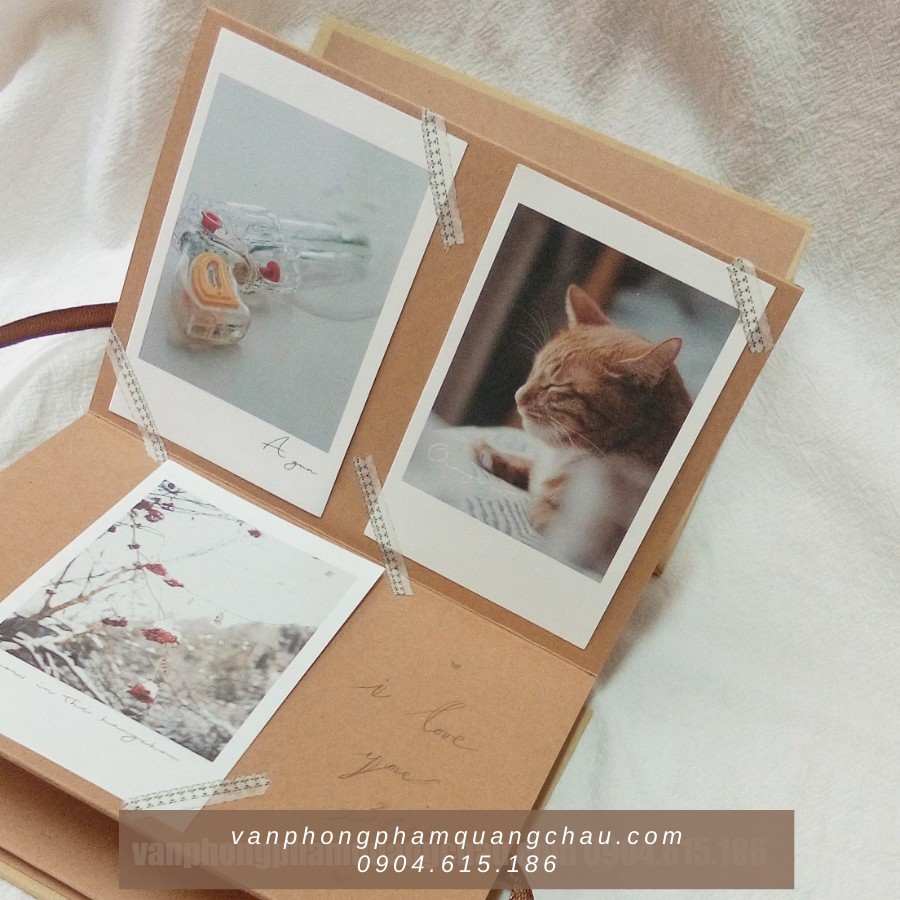 Album ảnh dán mini Fly vintage - Kích thước: 15cm x 11cm - 14 trang