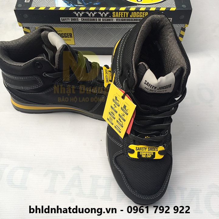 Giày bảo hộ lao động nam Safety Jogger Speedy S3 HRO SRC chịu nhiệt siêu bền, giầy lao động cao cổ kiểu dáng thể thao