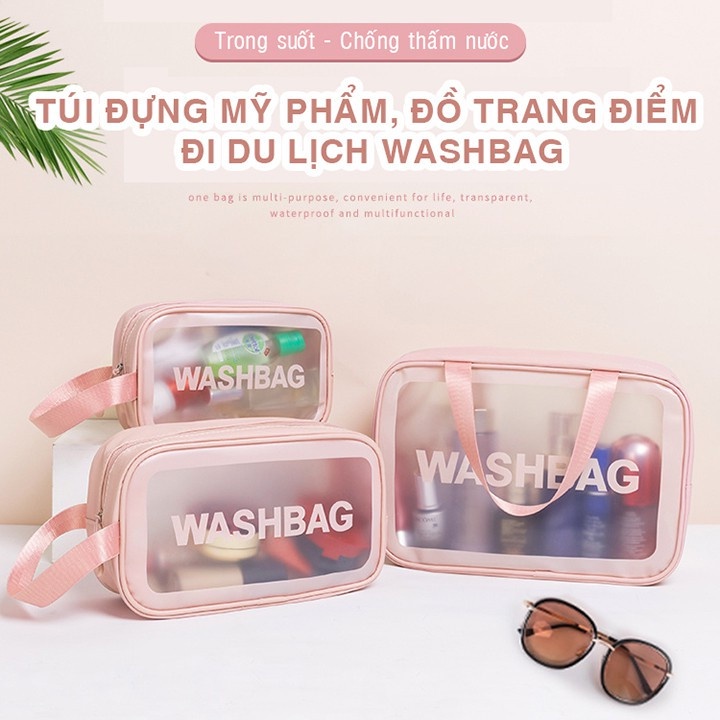 Combo 3 túi đựng mỹ phẩm G01 3 size đựng đồ trang điểm cá nhân chống thấm nước