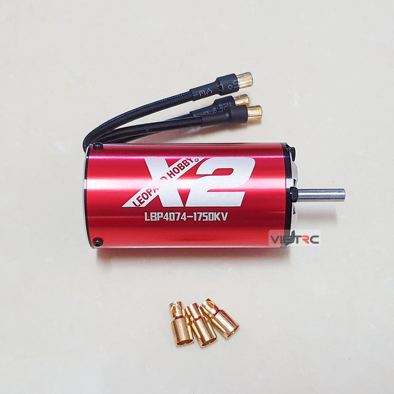 Động cơ không chổi than Leopard X2 4074-1750kv cho tàu/cano điều khiển từ xa