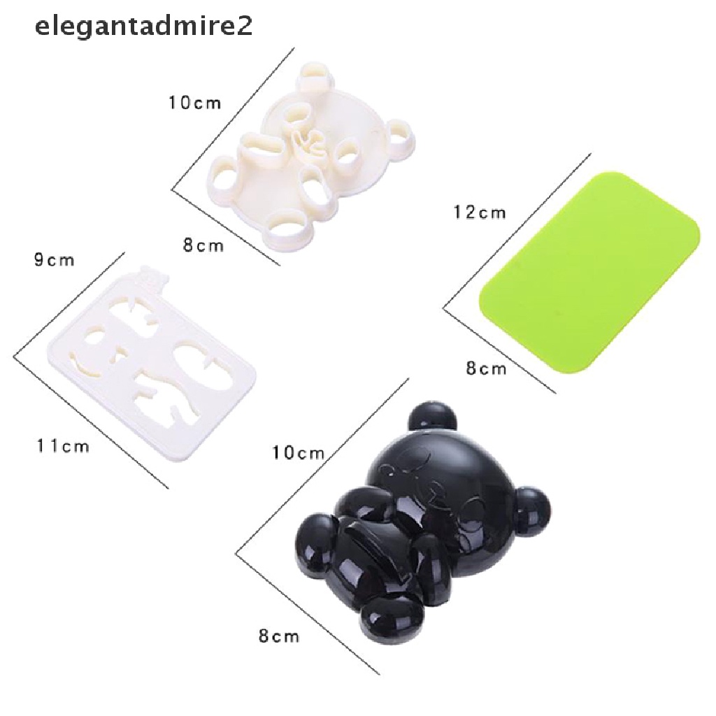 1 Set Khuôn Làm Bánh Sandwich Hình Gấu Trúc / Cá Heo / Cá Heo Dập Nổi