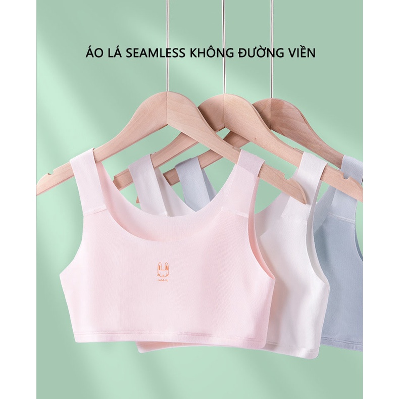 Áo Lá Seamless Không Đường Viền Cho Bé Gái Mới Lớn (AL05)