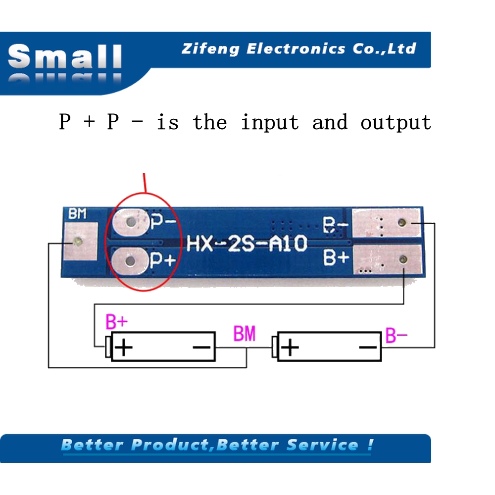 Bảng Mạch Sạc Pin Lithium 2s 7.4v 8a Li-Ion 18650 8.4v