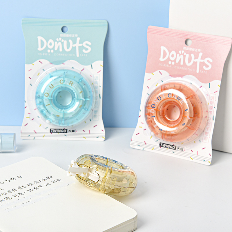 1 Bút Xóa Kéo Hình Bánh Donut Xinh Xắn