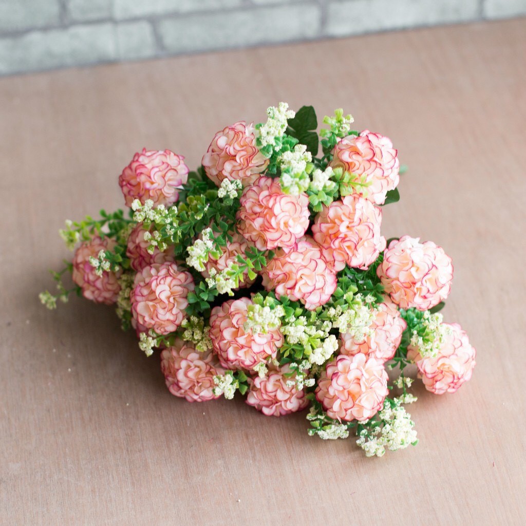 Chùm Hoa Cẩm Tú Cầu 5 bông siêu dễ thương - Hoa giả trang trí để bàn - Hoa lụa cao cấp đẹp như hoa thật