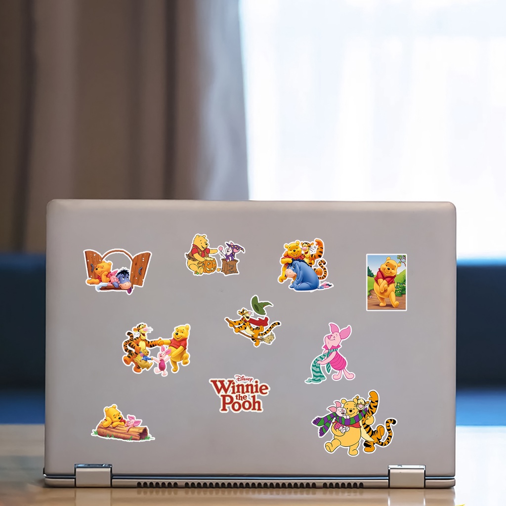 Sticker Winnie The Pooh Dán Mũ Bảo Hiểm Chống Nước  - Nhãn Dán Decal Cắt Sẵn Từng Hình Dễ Dàng Sử Dụng