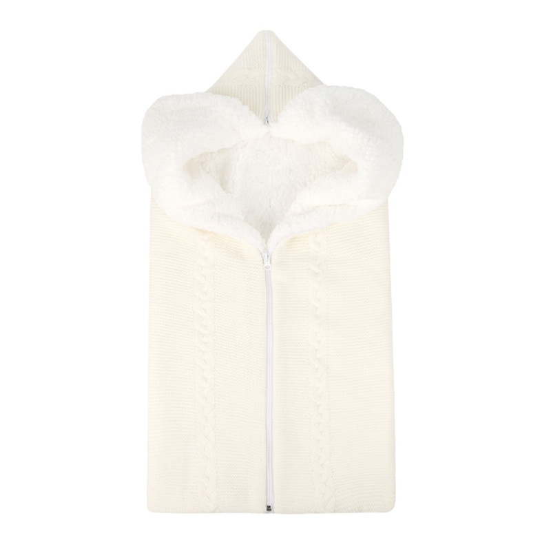 Túi Ngủ Đan Len Có Khóa Kéo Giữ Ấm Cho Bé Sơ Sinh