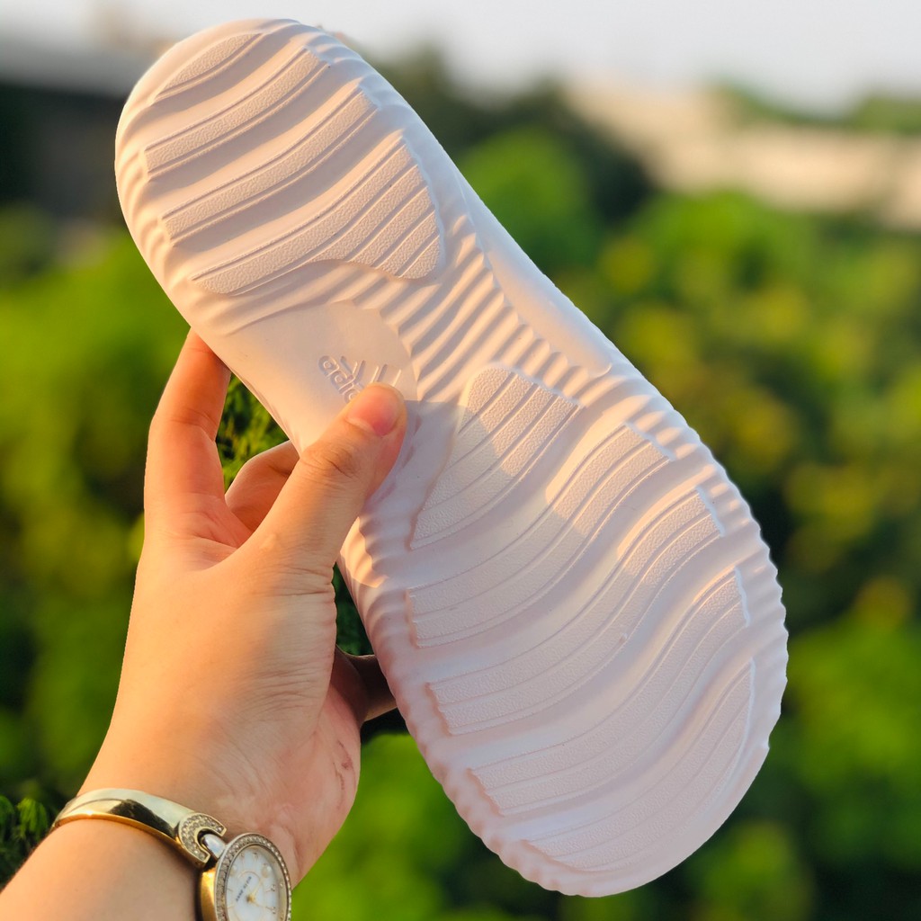 Dép Alphabounce adidas ♥️FREESHIP +hộp♥️ quai ngang nam màu đen 3 sọc đỏ chất xịn 1-1