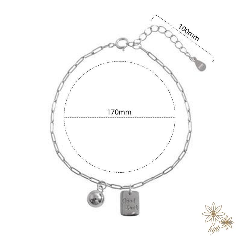 Vòng cổ Thép Titan Mặt Vuông Nhỏ May Mắn Phong Cách Hàn Quốc