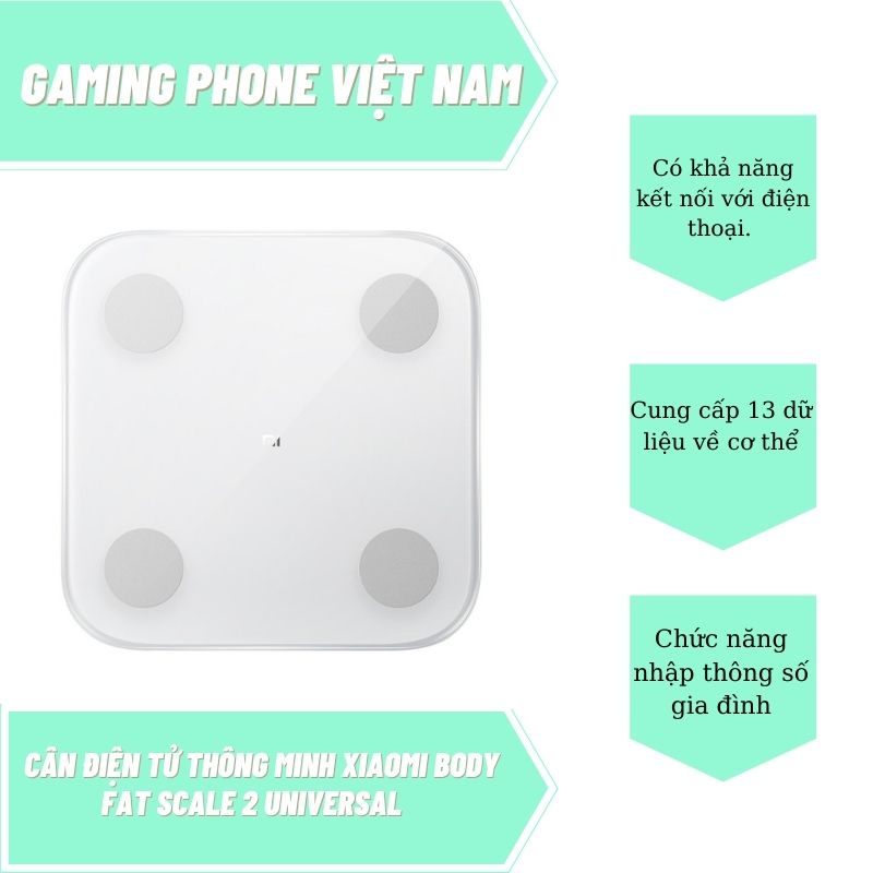 Cân điện tử thông minh Xiaomi Body Fat Scale 2 Universal cân thể chất xiaomi