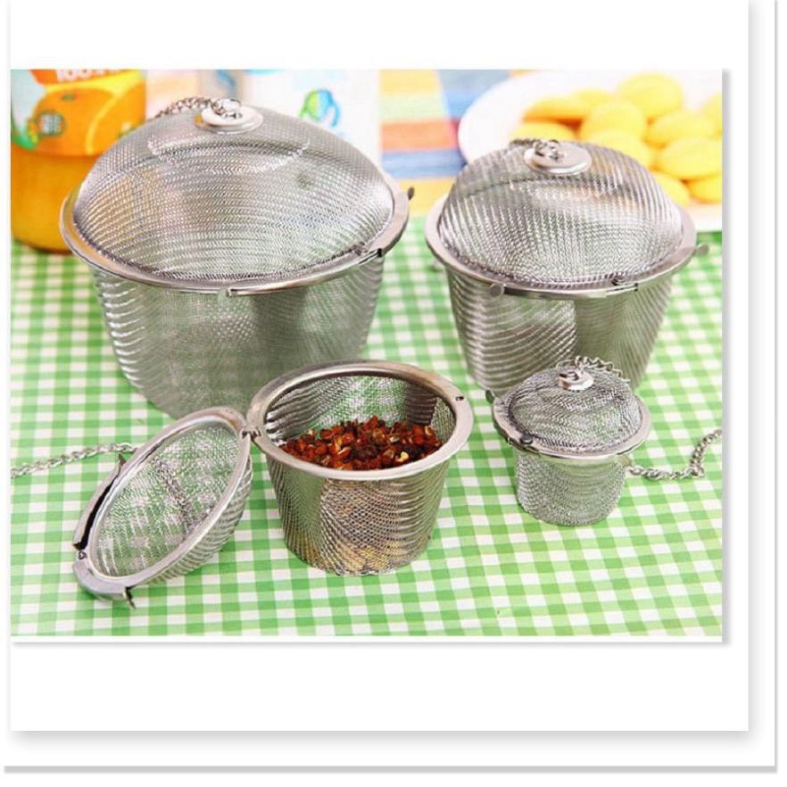 Dụng cụ lọc trà và gia vị inox - Bóng đựng gia vị/ lọc trà bằng thép không gỉ dùng nấu lẩu