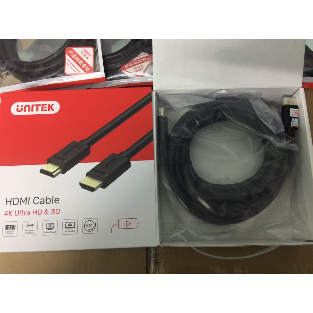 ⚡️ Dây Cáp HDMI UNITEK Ultra 4K 1M5 - 2M - 3M - 5M (Y-C 137). Chính Hãng UNITEK, Full Box, Bảo Hành 12 Tháng