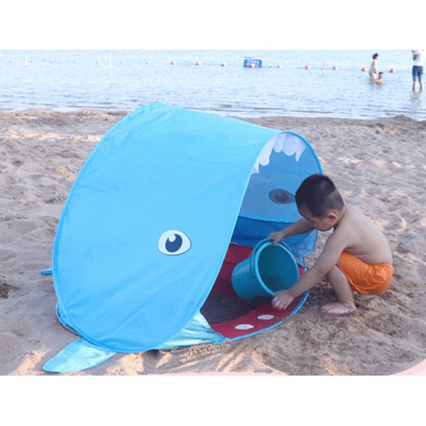 Lều Trên Cát Cho Bé VUi Chơi chống bỏng da Beach Shark  (Blue)