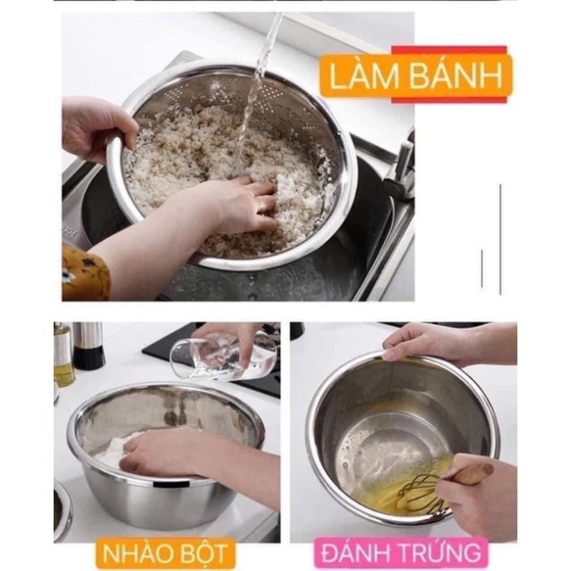 SET 5 CHẬU INOX SIÊU TIỆN ÍCH