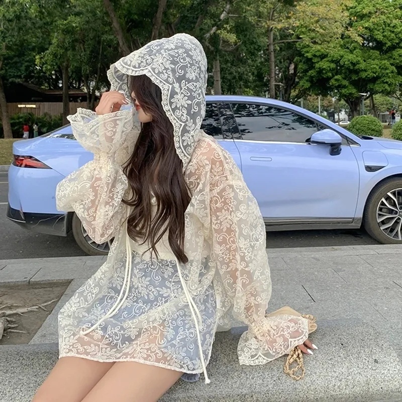 [MURIOKI] Áo Hoodie Ren Mỏng Tay Dài Chống Nắng Phong Cách Mới Dành Cho Nữ 2022