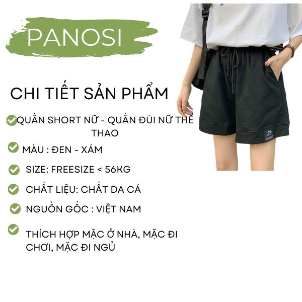 Quần đùi nữ - quần short nữ thể thao cá tính chất da cá đẹp - Mã Q618