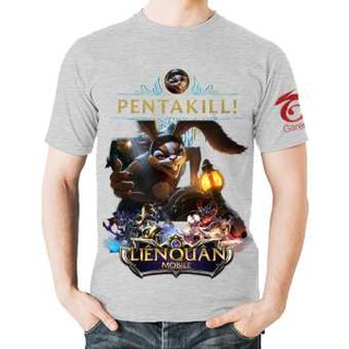 Áo thun Liên Quân Mobile 3D Tướng Slimz PentaKill (Xám)