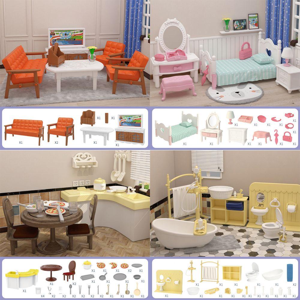 BEBETTERM Mô Hình Bàn Ghế Mini Trang Trí Sân Vườn