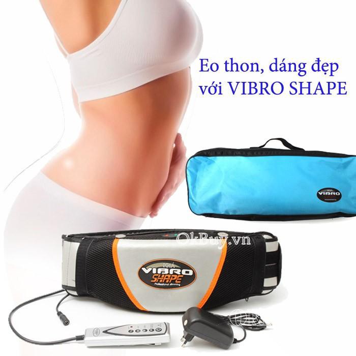 Đai rung nóng VIBRO SHAPE - Đai massage Đ𝑨́𝑵𝑯 𝑻𝑨𝑵 𝑴𝑶̛̉ 𝑻𝑯𝑼̛̀𝑨  bụng, đùi, mông,Tặng kèm thước đo theo dỏi hiệu quả