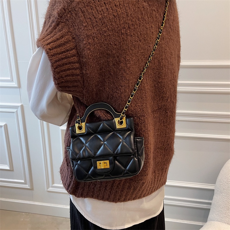 Túi da đeo chéo hình vuông phong cách Hàn Quốc thanh lịch dành cho nữ