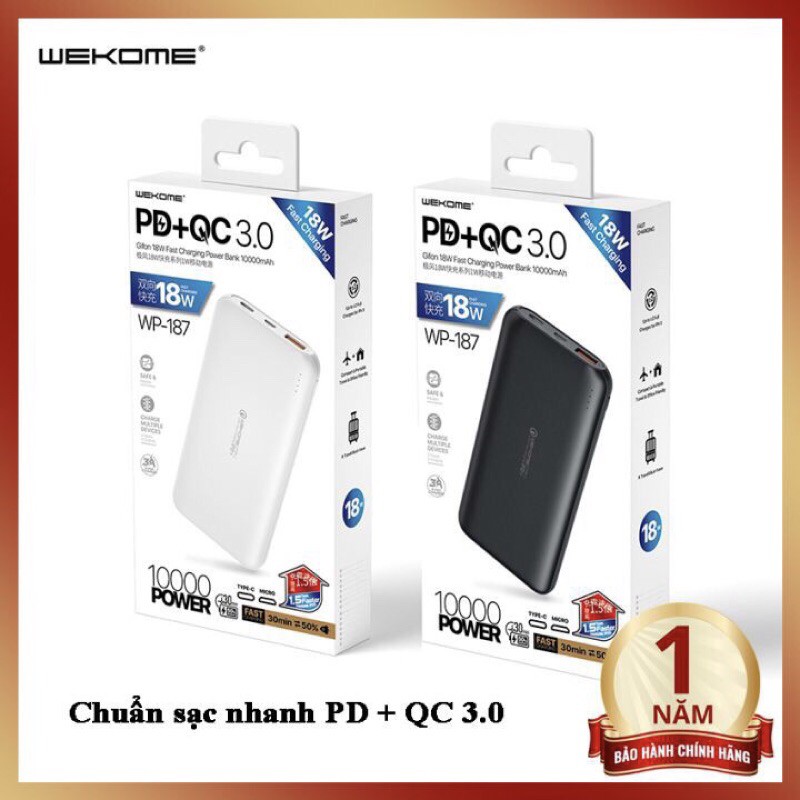 sạc dự phòng wp 187 10000mah