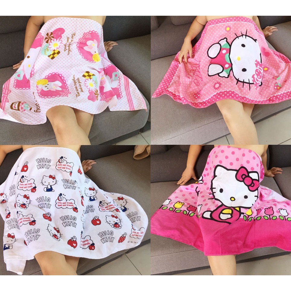 Khăn TắM Hello Kitty Dễ Thương Cho Bé