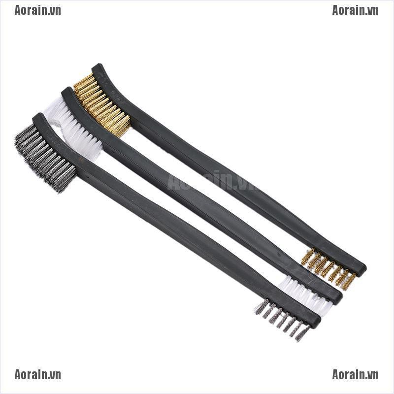 Bộ 3 Cọ Vệ Sinh mini Bằng Thép Không Gỉ Chất Lượng Cao