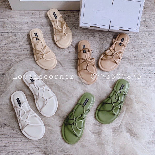 LOVIIECORNER-DÉP NỮ THỜI TRANG QUAI CUỘN DA MỀM-DÉP NỮ DÂY MẢNH ĐẾ MỀM - DÉP BỆT DA MỀM ĐẾ CAO SU CHỐNG TRƠN-D200304 | BigBuy360 - bigbuy360.vn